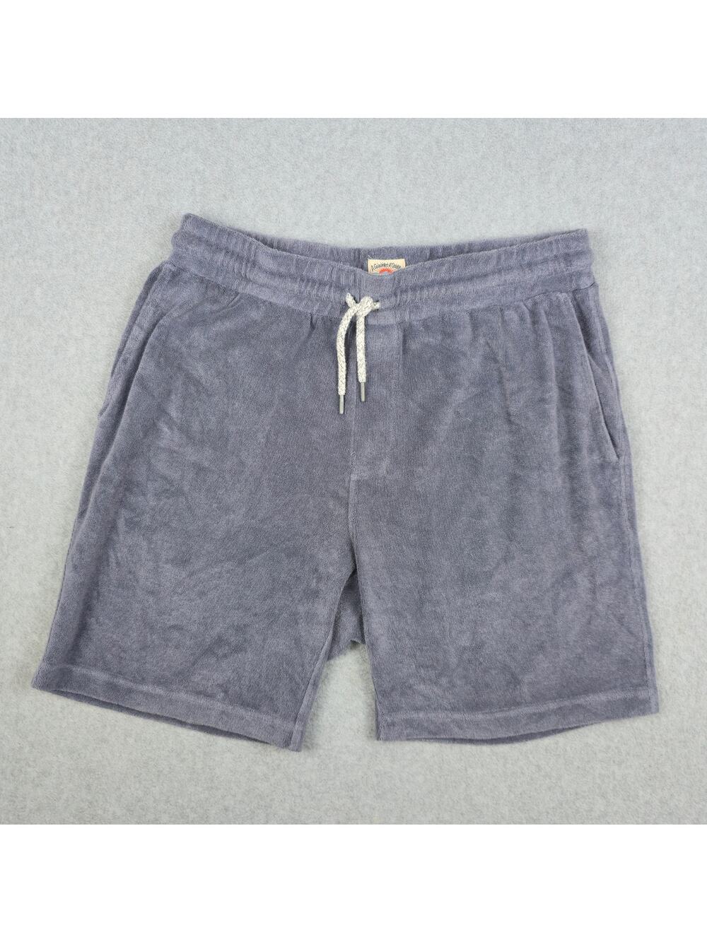 Faherty Large Cabana Towel Terry Sweatshorts with Drawstring and Pockets